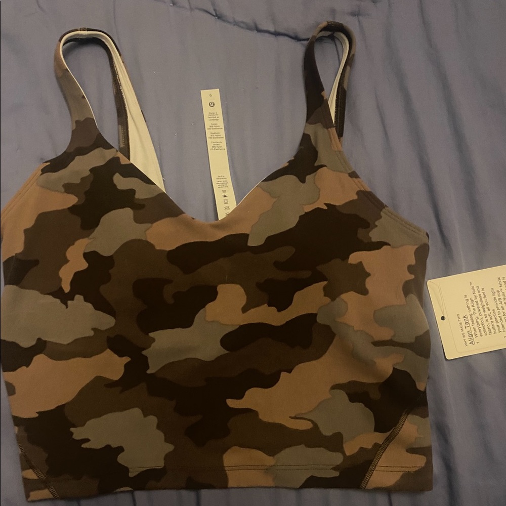 Lululemon camo Align tank size 6!